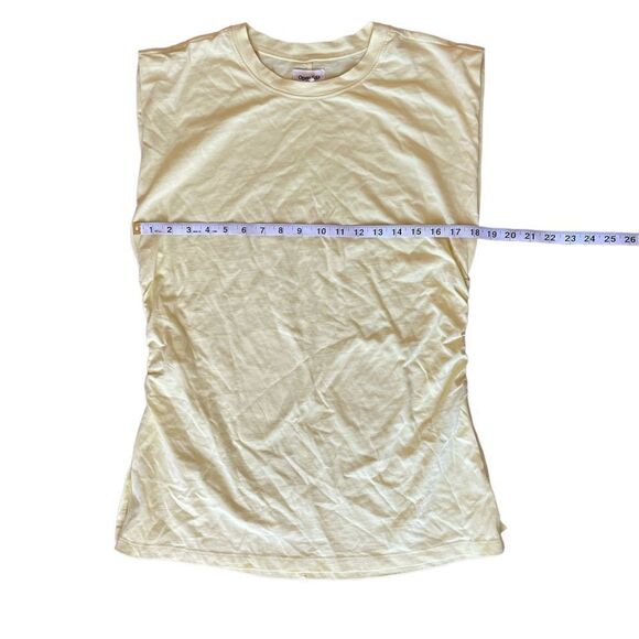 Open Edit Side Ruched Sleeveless Tunic Organic Cotton Size L NWOT - Picture 6 of 9